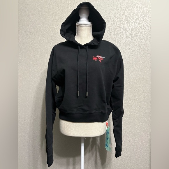 Off-White Cropped Hoodie - Picture 2 of 10